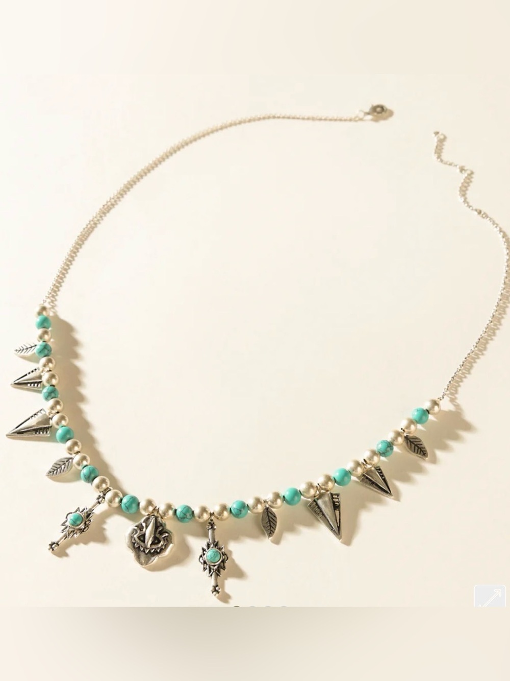 MYRA BAG MYRA FEATHER SONG NECKLACE IN NOMAD BLUE